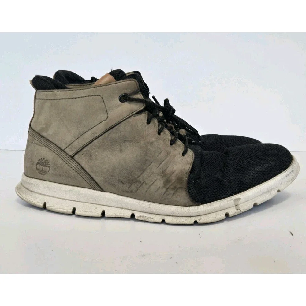 Timberland Boot Mens 10.5 Graydon Chukka Mid Sneaker Brown Black Mesh